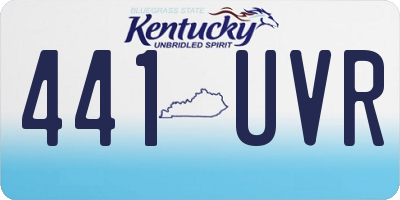 KY license plate 441UVR