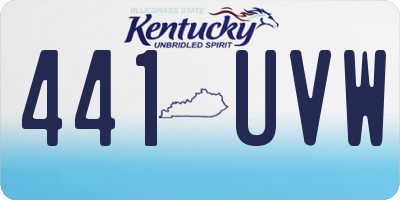 KY license plate 441UVW