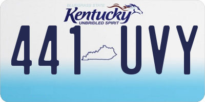 KY license plate 441UVY