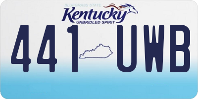 KY license plate 441UWB
