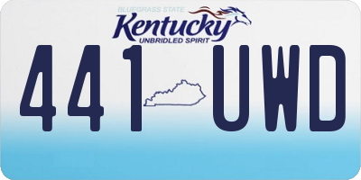 KY license plate 441UWD