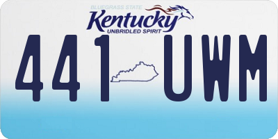 KY license plate 441UWM