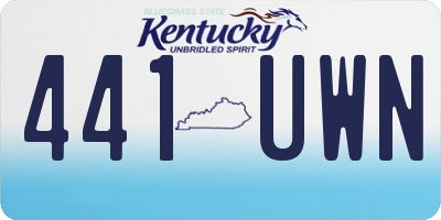 KY license plate 441UWN
