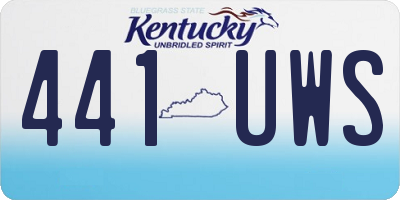 KY license plate 441UWS