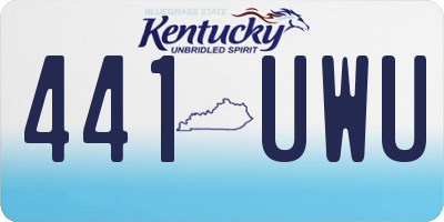 KY license plate 441UWU