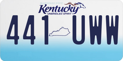 KY license plate 441UWW