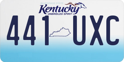KY license plate 441UXC