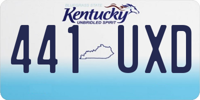 KY license plate 441UXD
