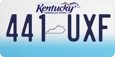 KY license plate 441UXF