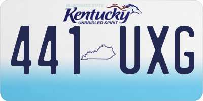 KY license plate 441UXG