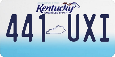 KY license plate 441UXI