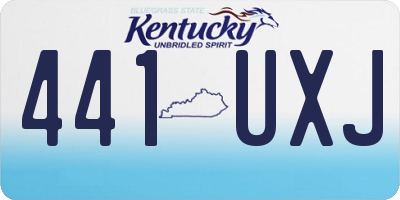 KY license plate 441UXJ