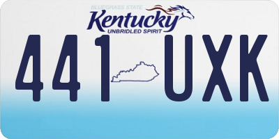 KY license plate 441UXK