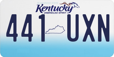 KY license plate 441UXN