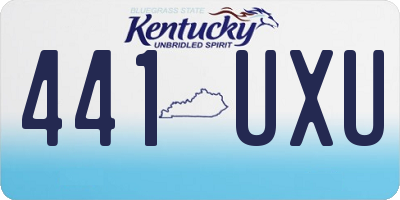 KY license plate 441UXU