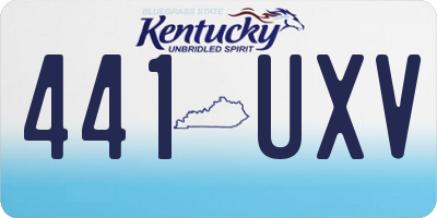 KY license plate 441UXV