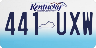 KY license plate 441UXW