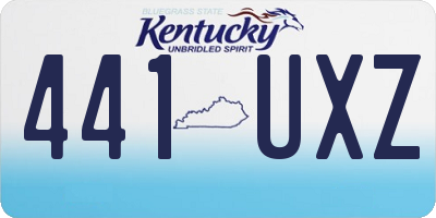 KY license plate 441UXZ