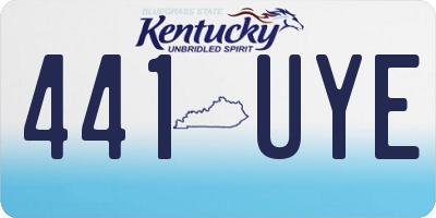 KY license plate 441UYE