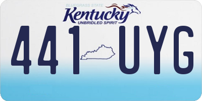 KY license plate 441UYG