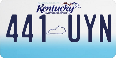 KY license plate 441UYN