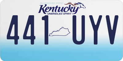 KY license plate 441UYV