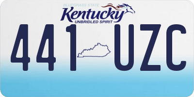 KY license plate 441UZC