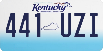 KY license plate 441UZI