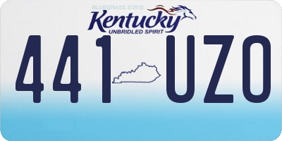 KY license plate 441UZO