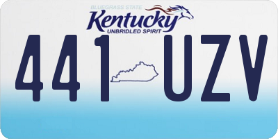 KY license plate 441UZV
