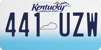 KY license plate 441UZW
