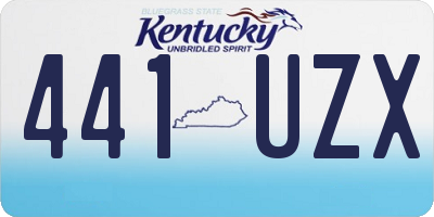 KY license plate 441UZX