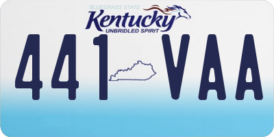 KY license plate 441VAA