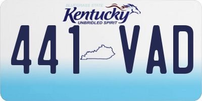 KY license plate 441VAD