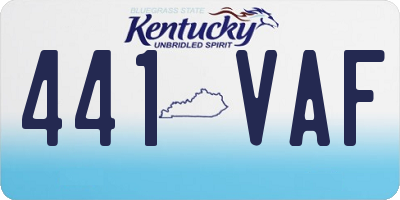 KY license plate 441VAF