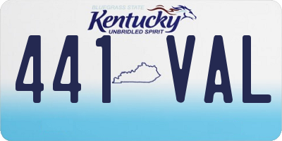 KY license plate 441VAL