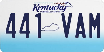 KY license plate 441VAM
