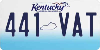 KY license plate 441VAT