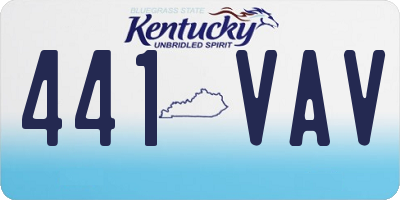 KY license plate 441VAV