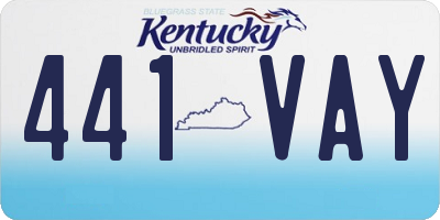 KY license plate 441VAY