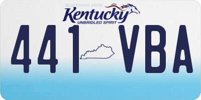 KY license plate 441VBA