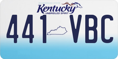 KY license plate 441VBC
