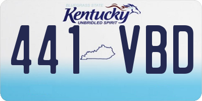KY license plate 441VBD