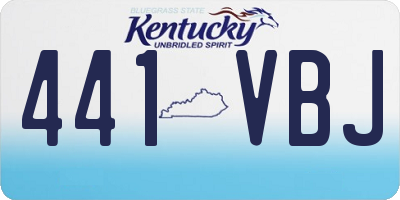 KY license plate 441VBJ