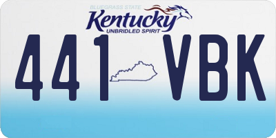KY license plate 441VBK