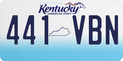 KY license plate 441VBN