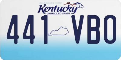 KY license plate 441VBO