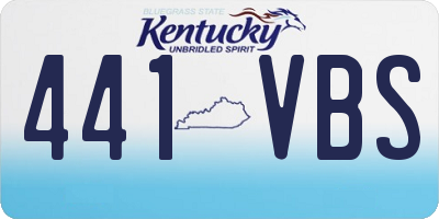 KY license plate 441VBS