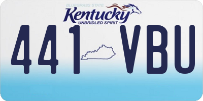 KY license plate 441VBU