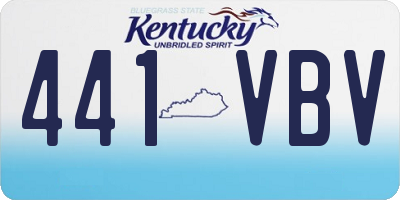 KY license plate 441VBV